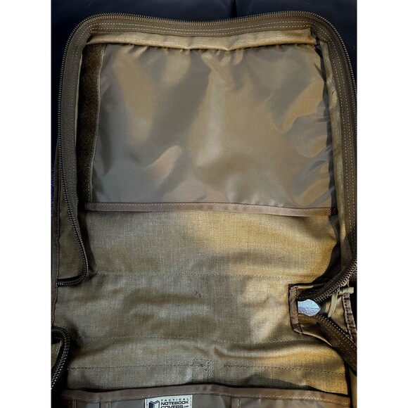 Tactical Notebook Cover with Zip Closure Large Sz  13" x 14" Army Green Pockets - Picture 4 of 7